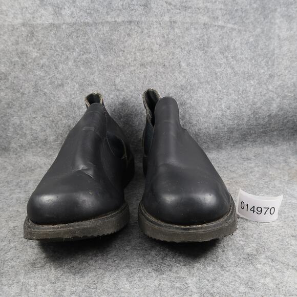 Work America Shoes Mens 10.5 EE Slip On Moc Low Boot Black Leather Eva Tech Sole main image 13